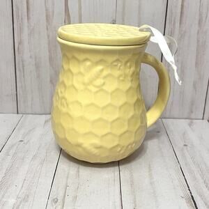 Temp-tations 20-oz Mug & Lid/Base Beelieve Bumble Bee Hive Honeycomb NEW!!